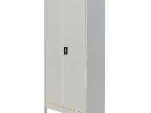Dulap de birou cu 2 uși din oțel 90x40x180 cm, gri