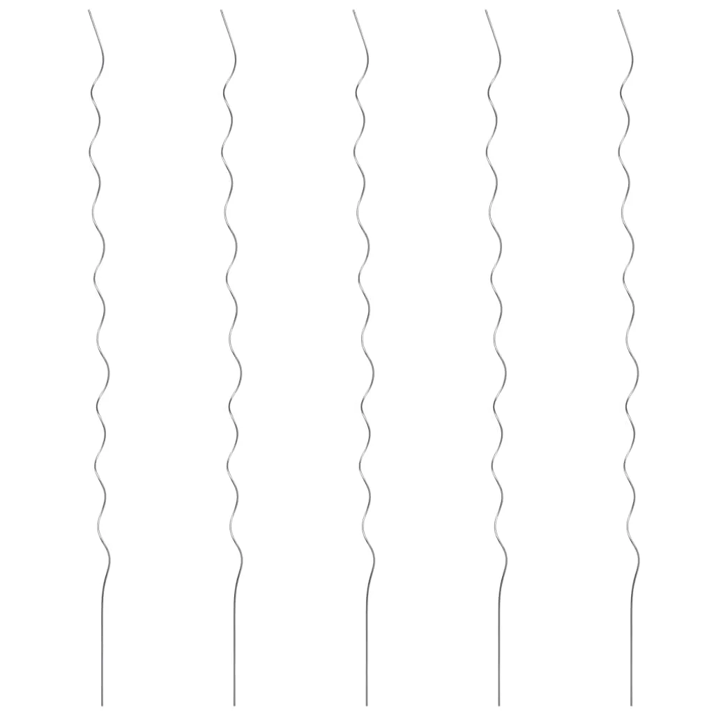 Spirale pentru suport plante, 5 buc., 110 cm, oțel galvanizat