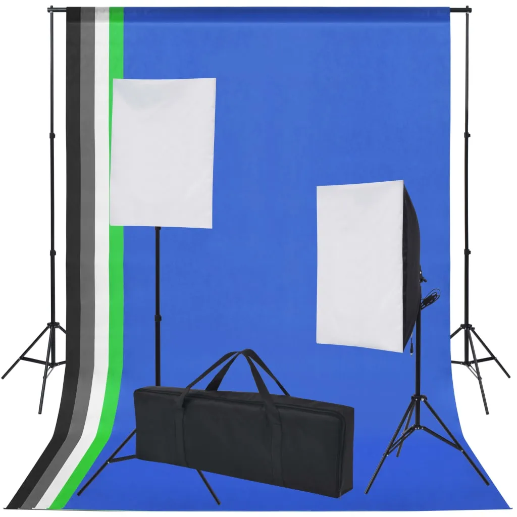 Kit studio foto: 5 fundaluri colorate și 2 softbox-uri - imagine 2