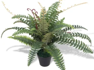 Ferigă artificială cu ghiveci, 60 cm, verde