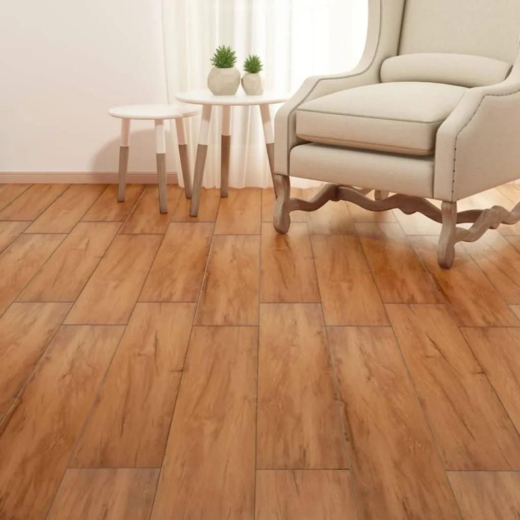 Plăci de pardoseală, ulm natural, 5,26 m², 2 mm, PVC - imagine 4