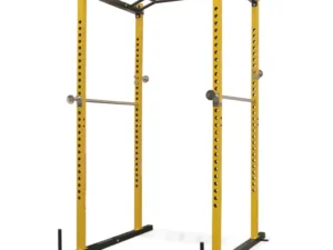 Cadru metalic exerciții forță, 140x145x214 cm, galben și negru