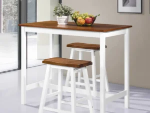 Set mobilier tip bar, masă și scaune, 3 piese, lemn masiv