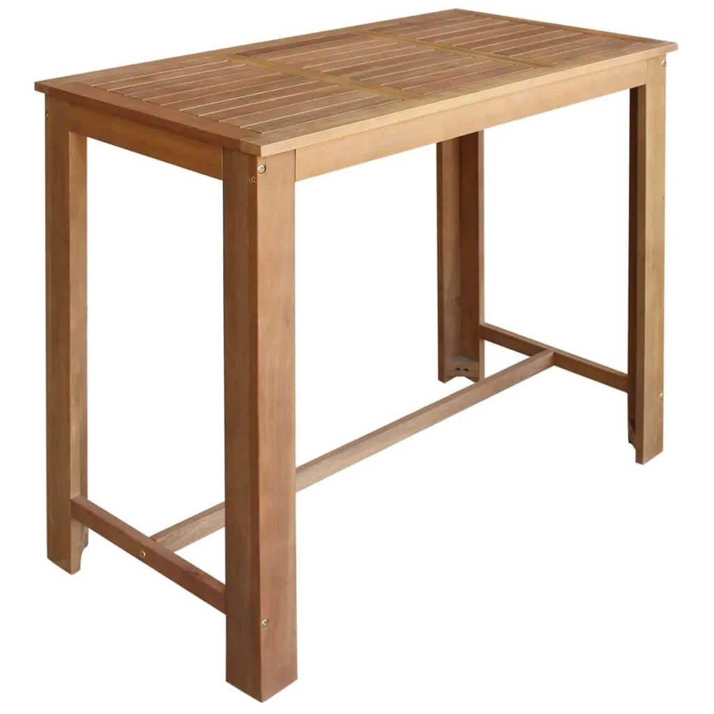 Set masă și scaune de bar, 5 piese, lemn masiv de acacia - imagine 2