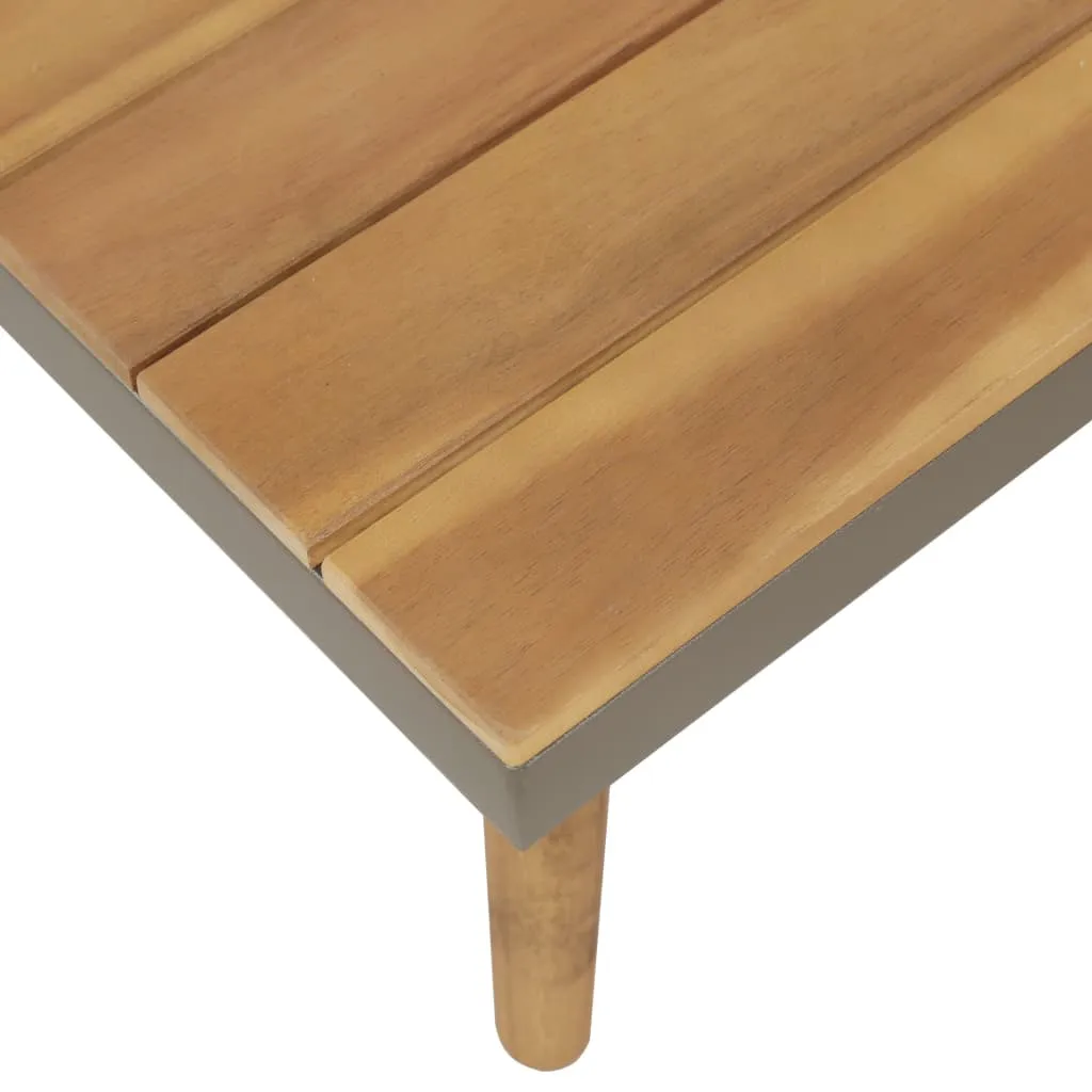 Set mobilier grădină cu perne, 4 piese, maro, lemn acacia - imagine 4