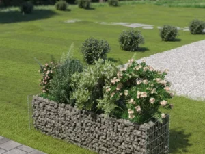 Strat înălțat gabion, 180 x 50 x 50 cm, oțel galvanizat