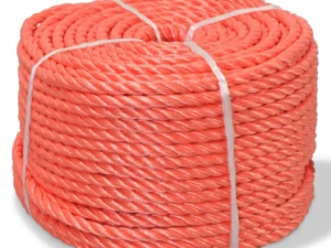 Frânghie împletită polipropilenă, portocaliu, 250 m, 10 mm