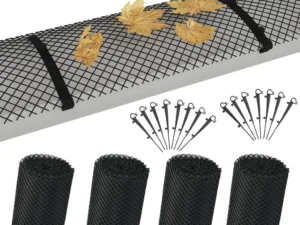 Plasă de jgheab cu cleme, 4 buc., 1,08 ㎡, HDPE