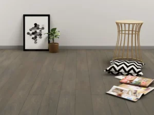 Plăci autoadezive pardoseală gri & maro PVC 4,46 m² 3 mm