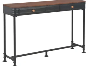 Masă consolă cu 2 sertare, 120 x 30 x 75 cm, lemn masiv de brad