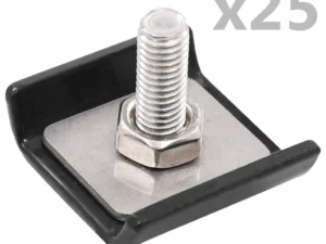 Conector grilaj din plasă, antracit, 25 seturi