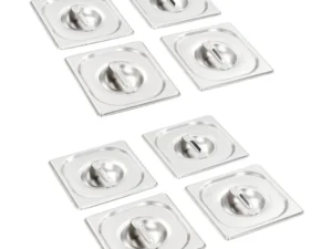 Capace pentru tavă GN 1/6, 8 buc., oțel inoxidabil