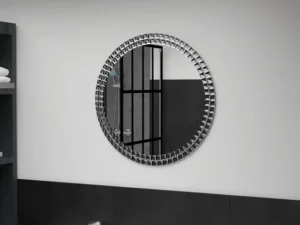 Oglindă de perete, 60 cm, sticlă securizată