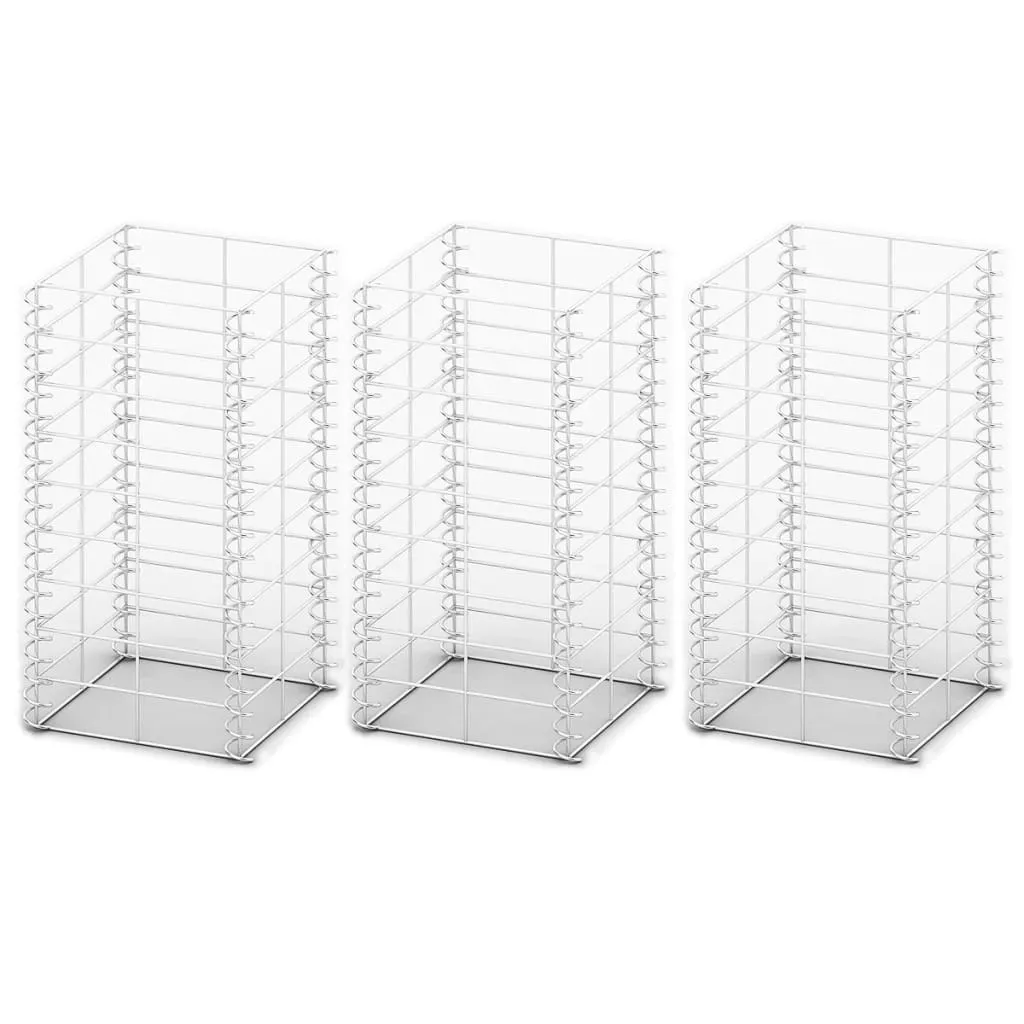 Set gabioane, 3 buc., sârmă galvanizată, 25 x 25 x 50 cm - imagine 2