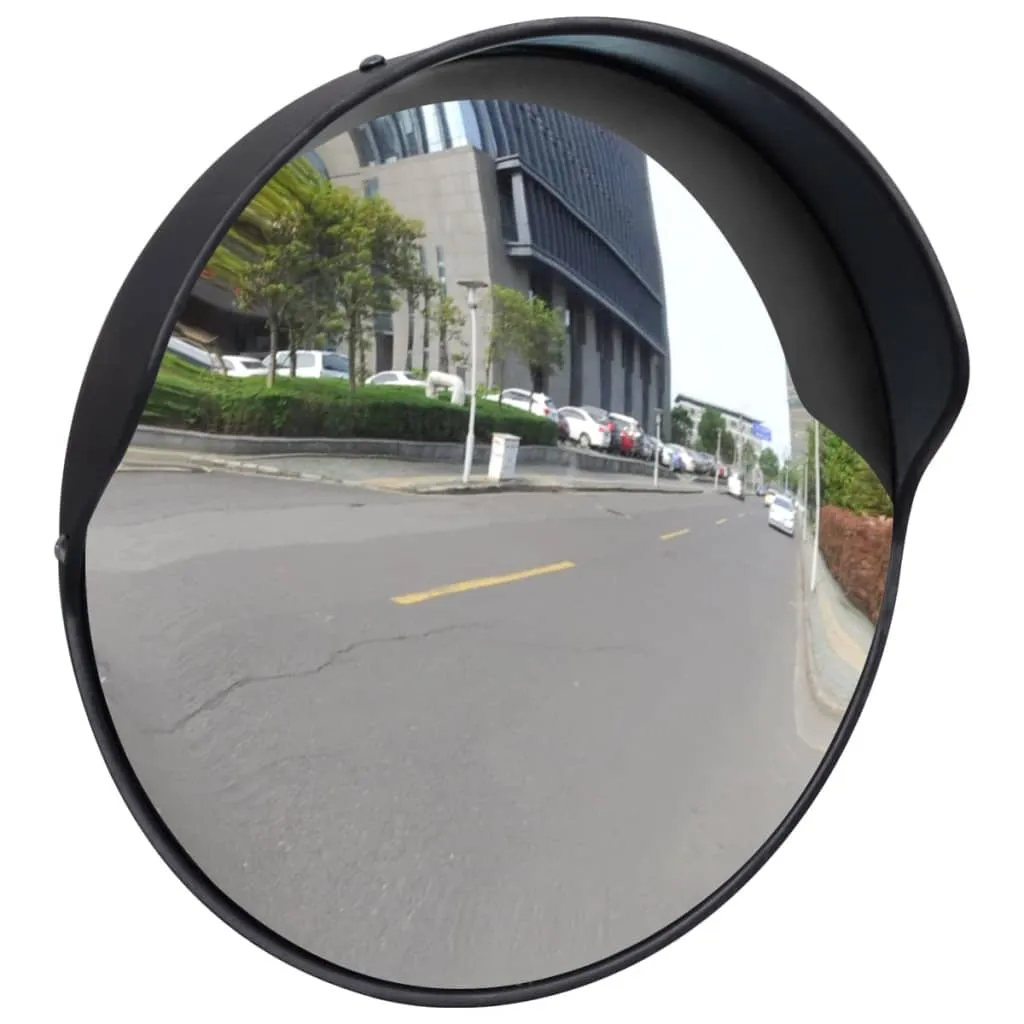 Oglindă de trafic convexă, negru, 30 cm, plastic PC de exterior