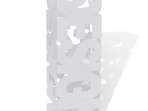 Suport pentru umbrele, pătrat, depozitare bastoane, alb, 48,5 cm, oțel