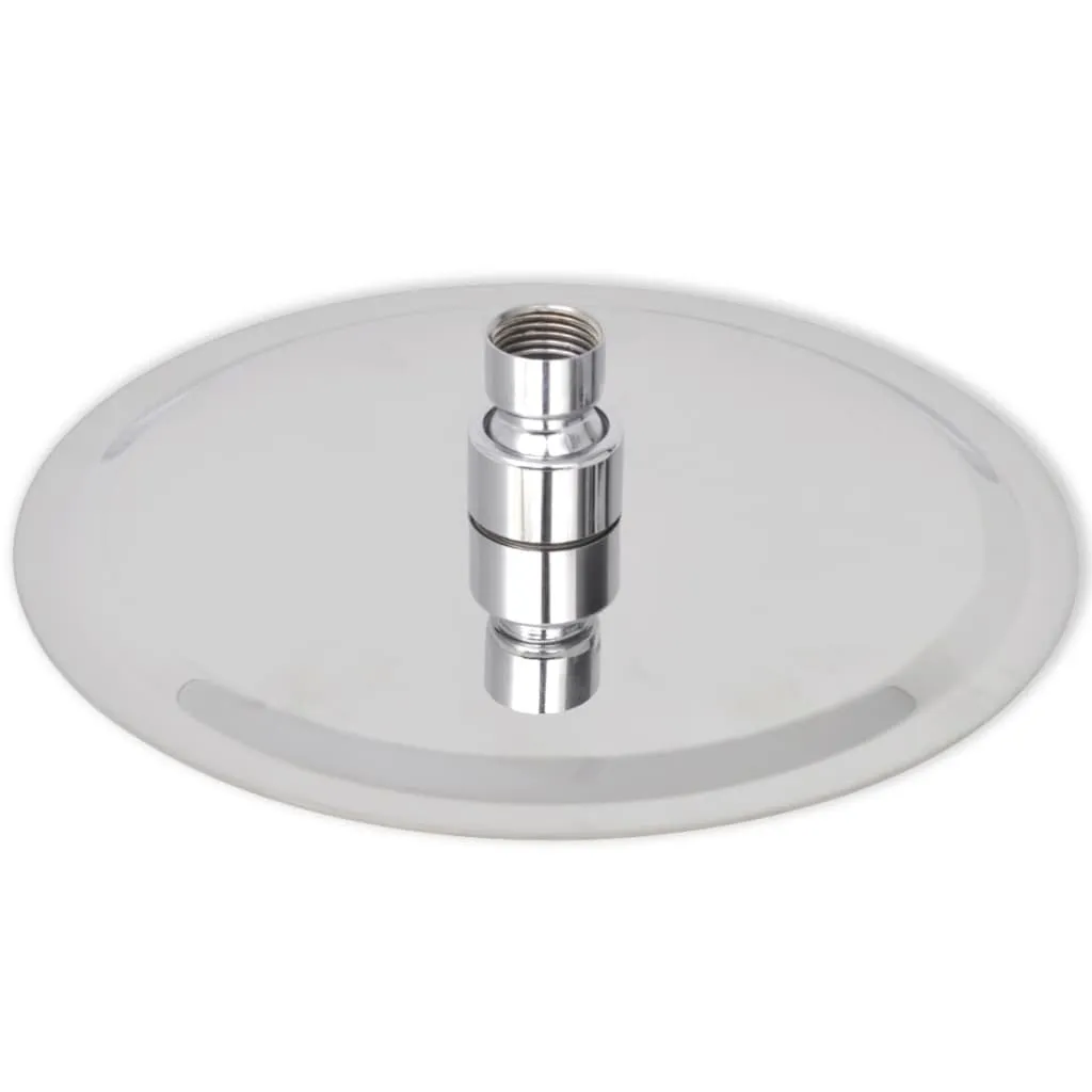 Cap de duș rotund tip ploaie, oțel inoxidabil, 20 cm - imagine 3