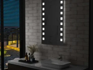 Oglindă cu LED de perete de baie, 60 x 100 cm
