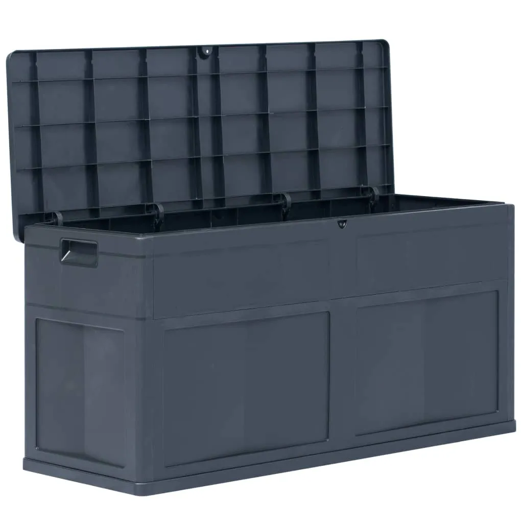 Ladă de depozitare de grădină, negru, 320 L - imagine 2