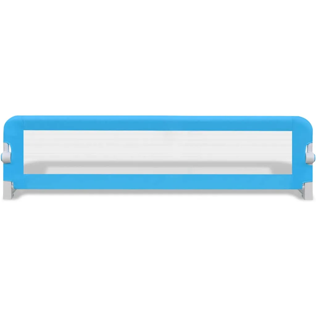 Balustradă de protecție pat copii, 2 buc., albastru, 150x42 cm - imagine 4