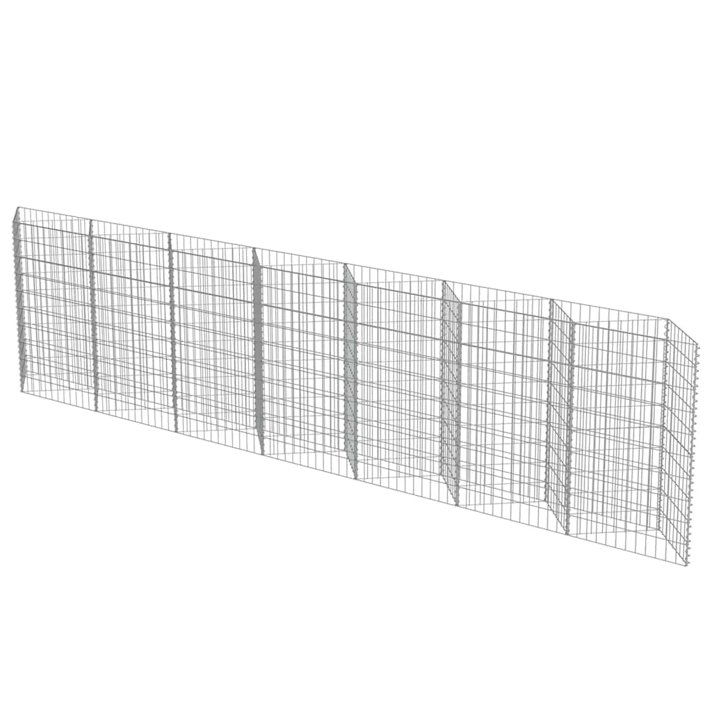 Perete gabion, oțel galvanizat, 450 x 30 x 100 cm - imagine 3