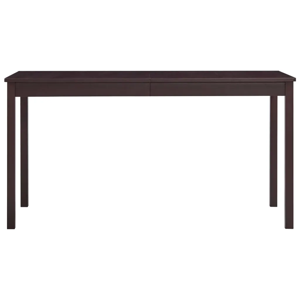 Set mobilier de bucătărie, 7 piese, maro închis, lemn de pin - imagine 3