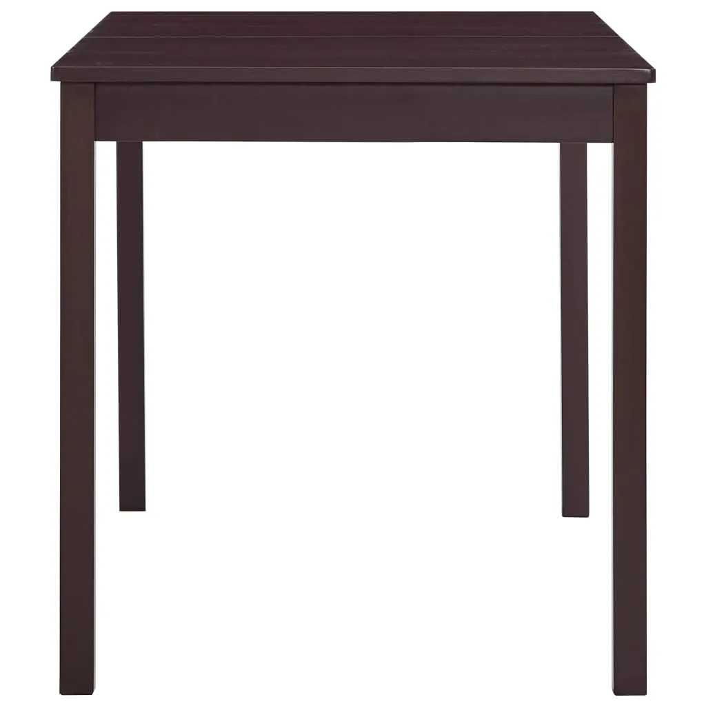 Set mobilier de bucătărie, 7 piese, maro închis, lemn de pin - imagine 4