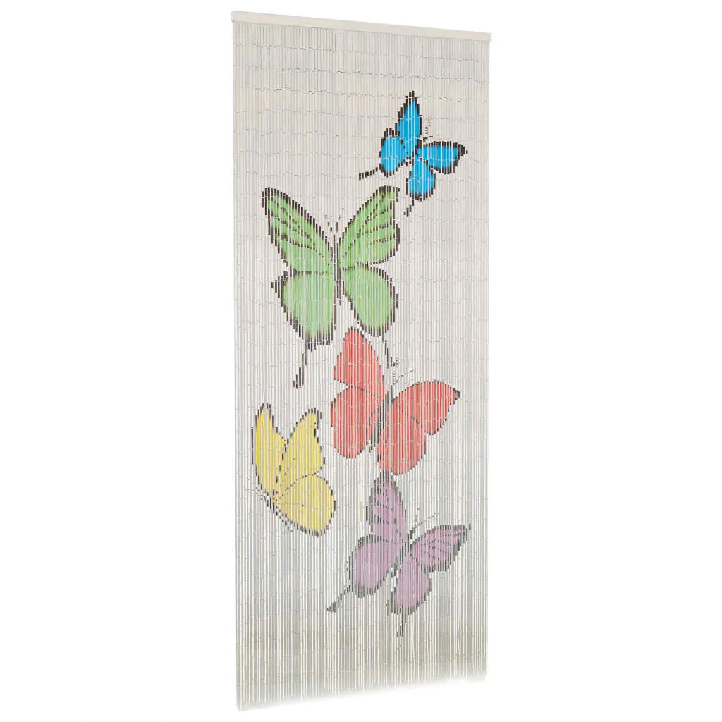 Perdea de ușă pentru insecte, 90 x 200 cm, bambus - imagine 2