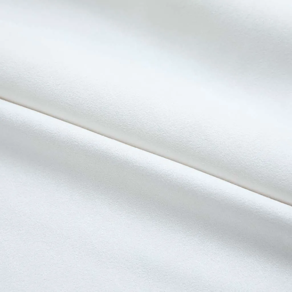 Draperii opace cu cârlige, 2 buc., ivoriu, 140 x 245 cm - imagine 3
