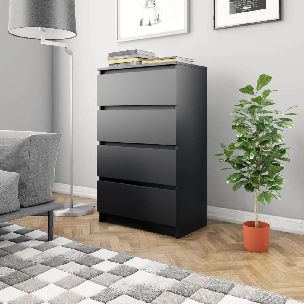 dulap, negru, 60x35x98,5 cm, lemn compozit