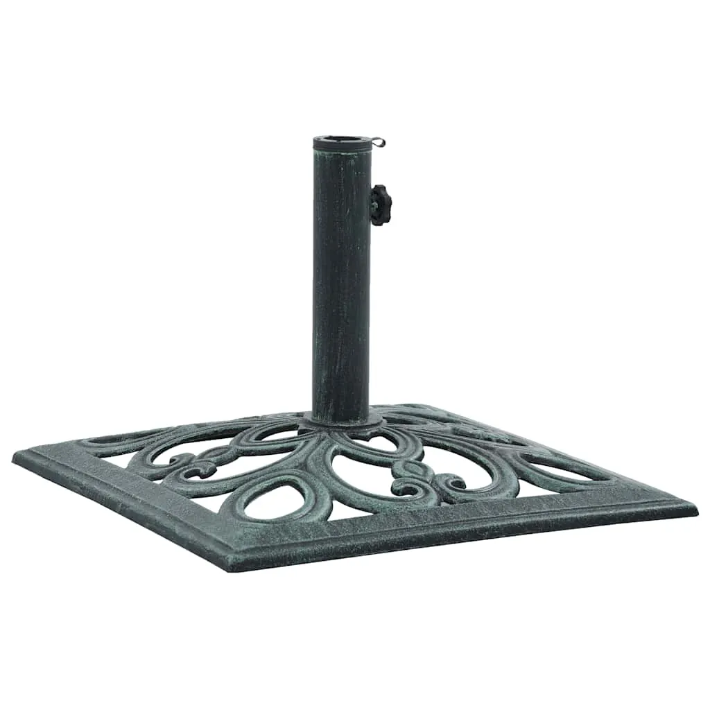 Suport de umbrelă, verde, 12 kg, fontă, 49 cm - imagine 2
