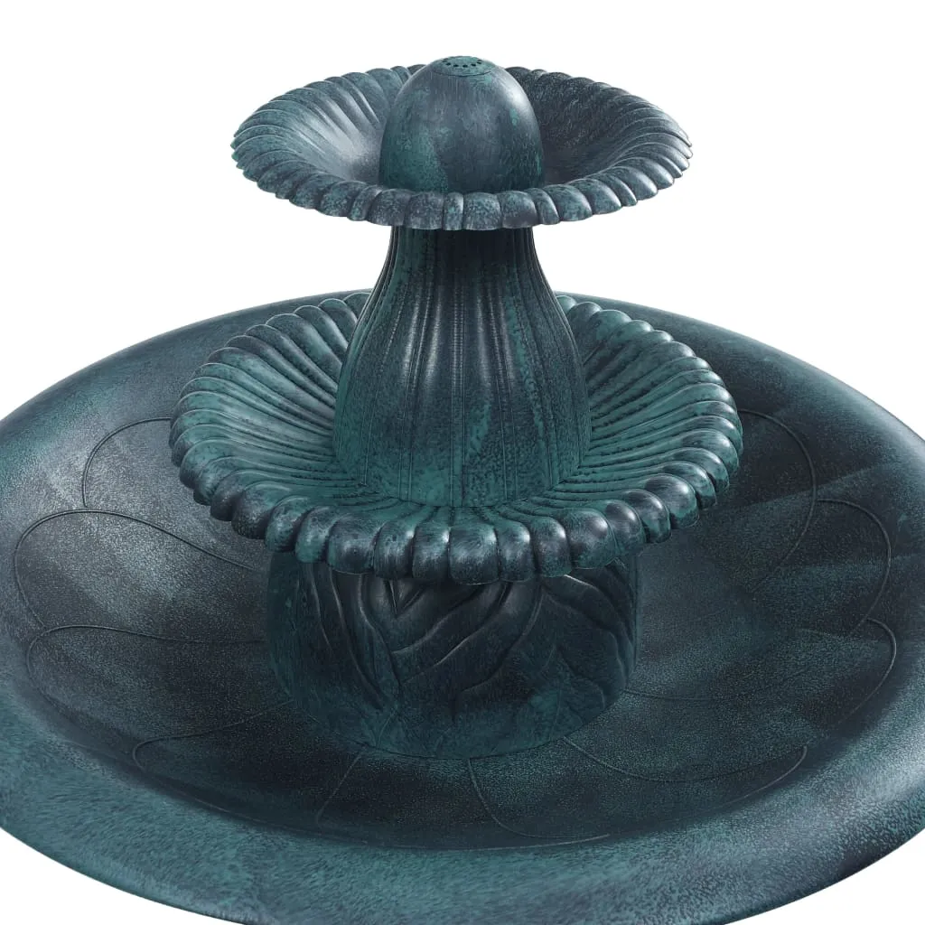Bazin pentru păsări cu fântână, verde, 50 x 91 cm, plastic - imagine 4