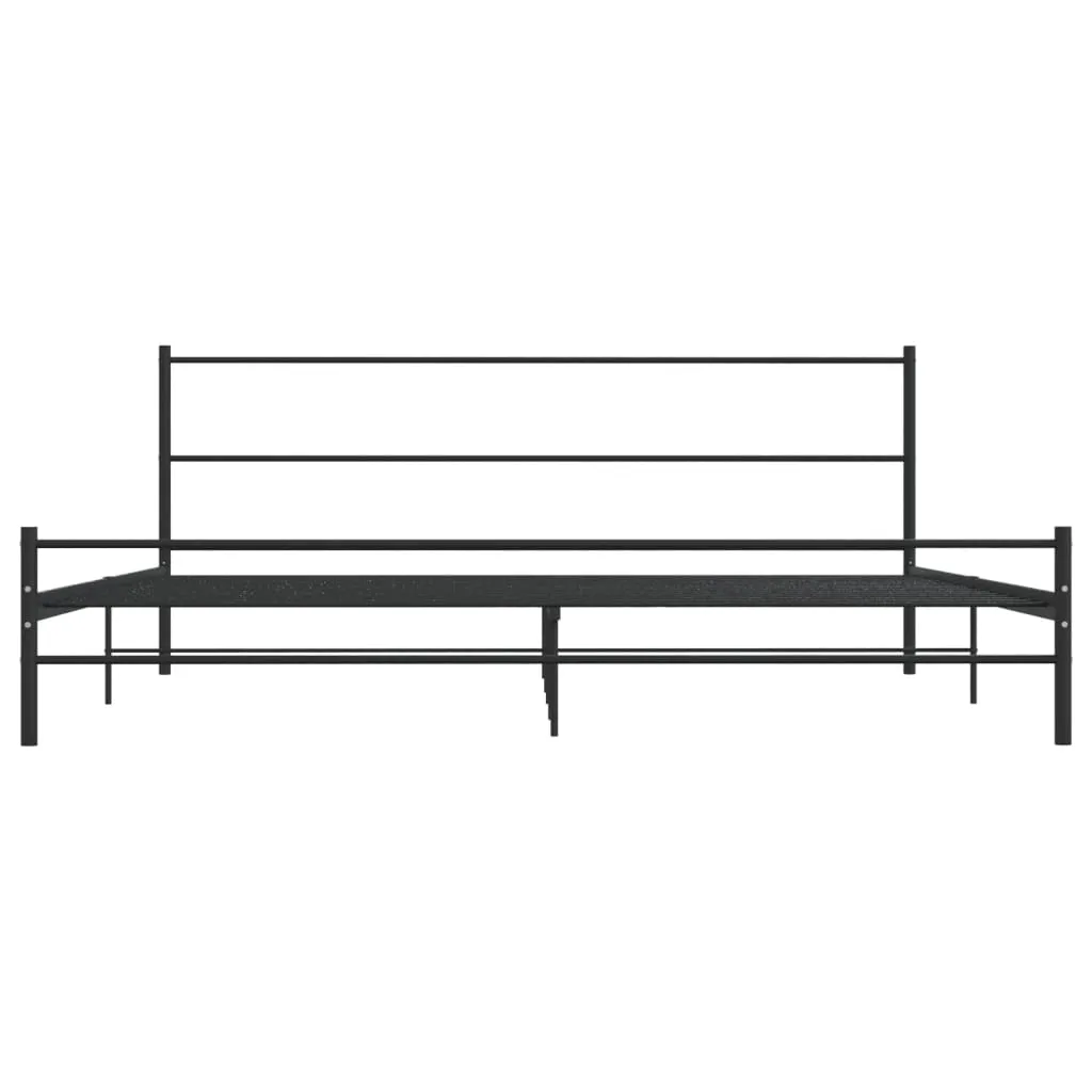 Cadru de pat, negru, 180 x 200 cm, metal - imagine 3