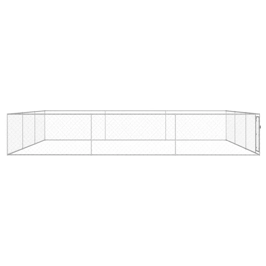 Padoc de exterior pentru câini, 6 x 6 x 1 m, oțel galvanizat - imagine 2