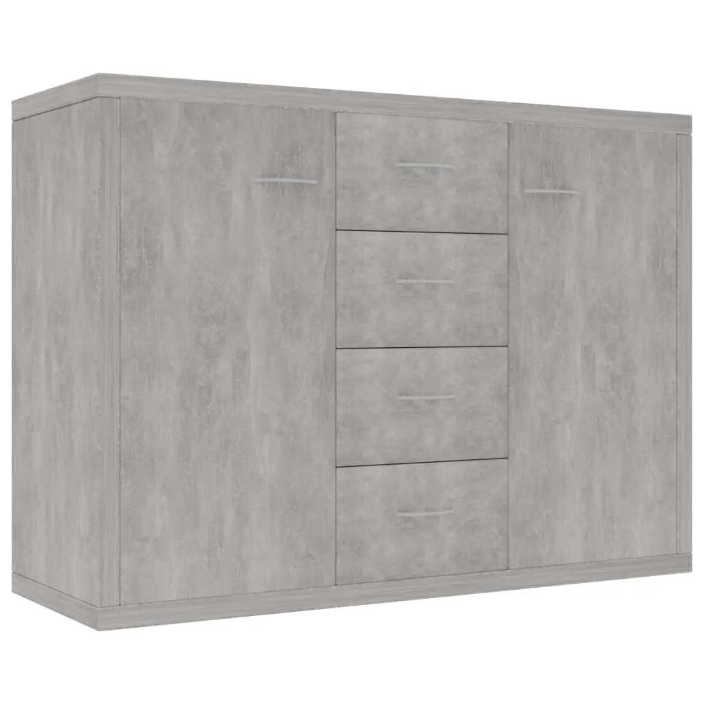 Dulap, gri beton, 88x30x65 cm, lemn prelucrat - imagine 2