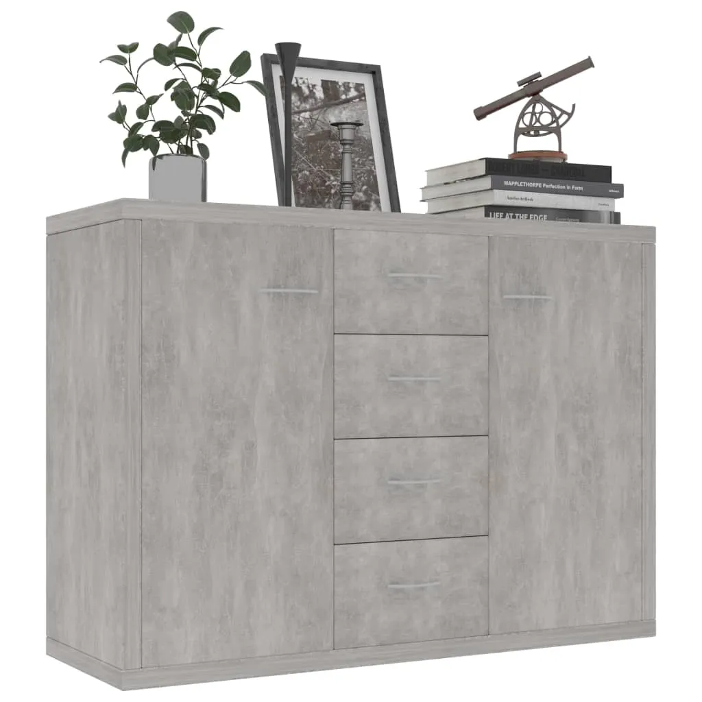 Dulap, gri beton, 88x30x65 cm, lemn prelucrat - imagine 3