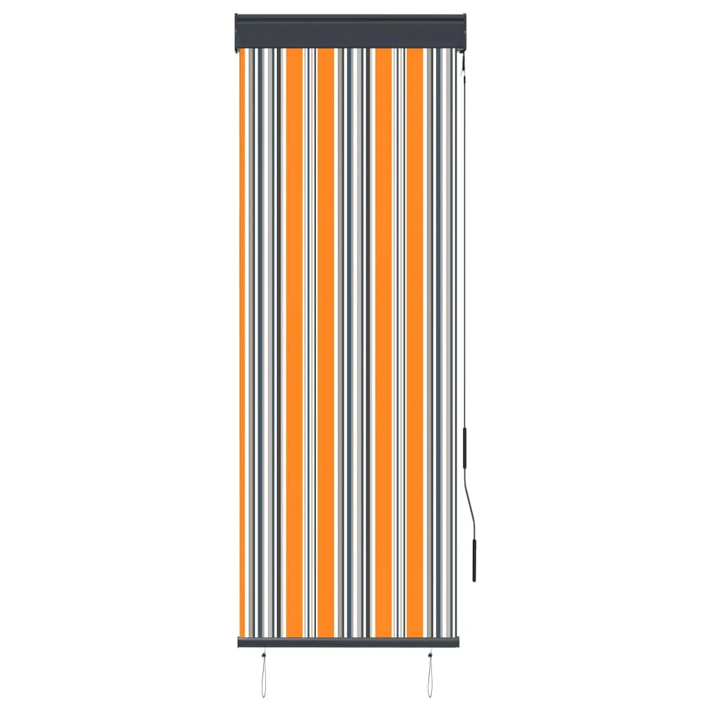 Jaluzea tip rulou de exterior, galben și albastru, 60 x 250 cm - imagine 2