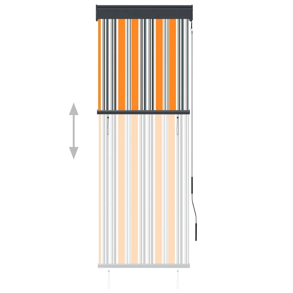 Jaluzea tip rulou de exterior, galben și albastru, 60 x 250 cm - imagine 3