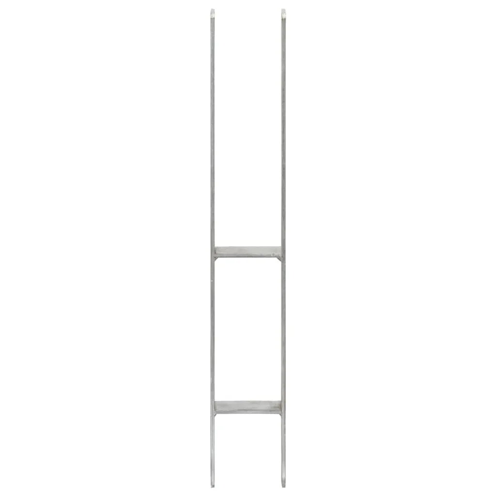Ancore de gard, 2 buc., argintiu, 8x6x60 cm, oțel galvanizat - imagine 3