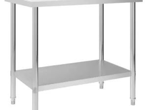 Masă de lucru bucătărie cu bordură 100x60x93 cm oțel inoxidabil