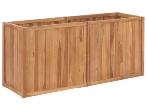Strat înălțat de grădină, 150 x 50 x 70 cm, lemn masiv de tec