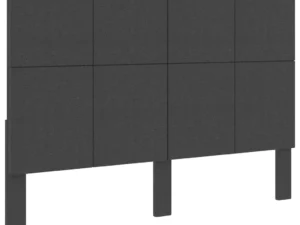 Tăblie de pat, gri închis, 140 x 200 cm, material textil