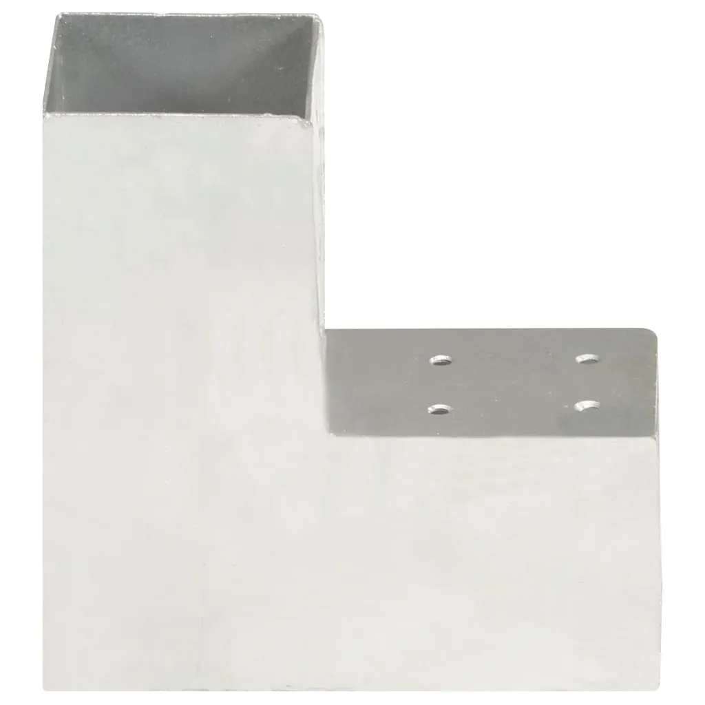 Conectori de grindă, formă L, 4 buc, 81x81 mm, metal galvanizat - imagine 3