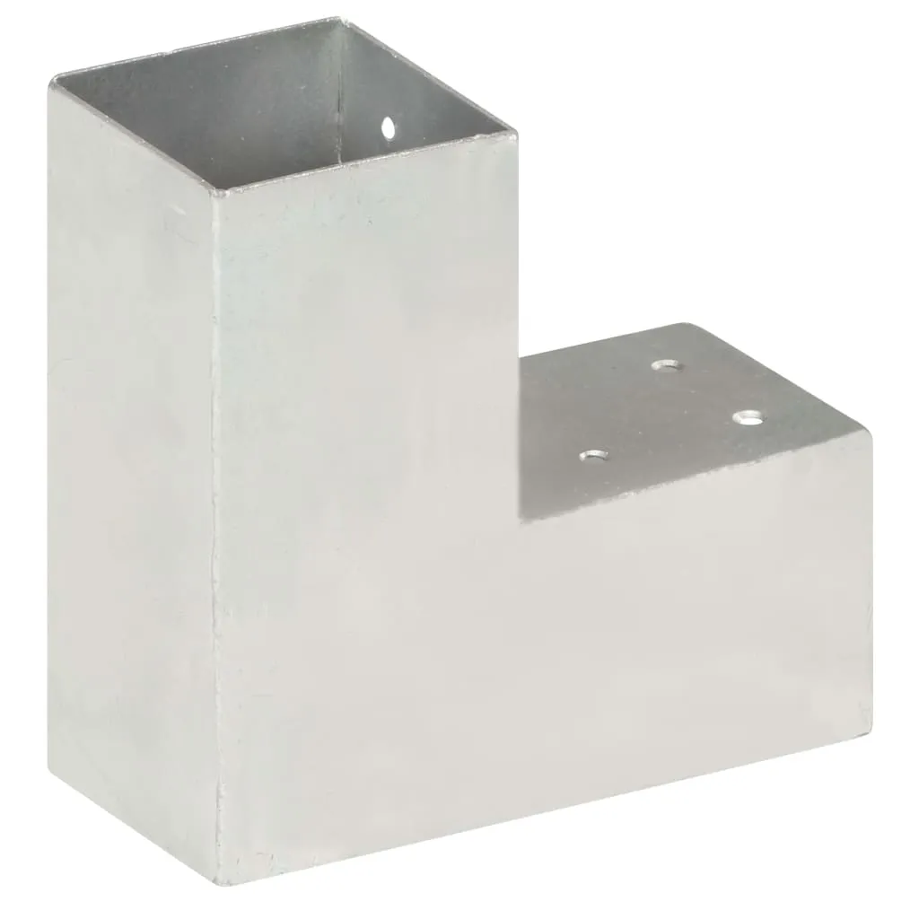 Conectori de grindă, formă L, 4 buc, 81x81 mm, metal galvanizat - imagine 4