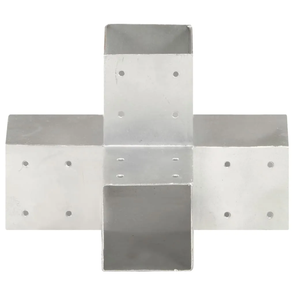 Conectori de grindă, formă X, 4 buc, 91x91 mm, metal galvanizat - imagine 3