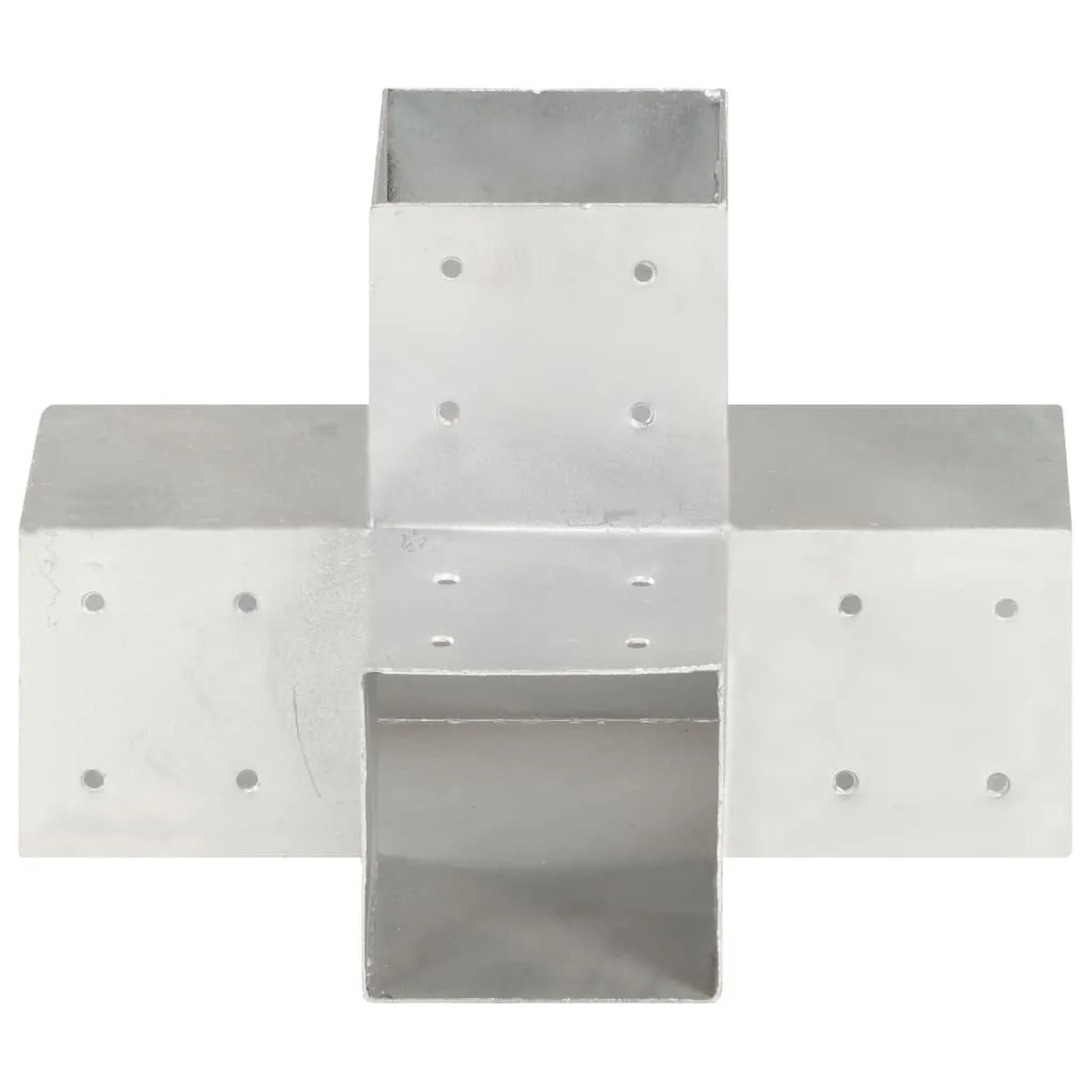 Conector de grindă, formă X, 101 x 101 mm, metal galvanizat - imagine 2