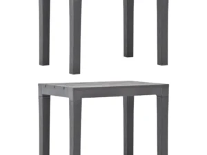 Bănci de grădină, 2 buc., cafeniu, plastic