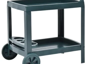 Cărucior de băuturi, verde, 69 x 53 x 72 cm, plastic