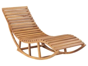 Șezlong balansoar, lemn masiv de tec