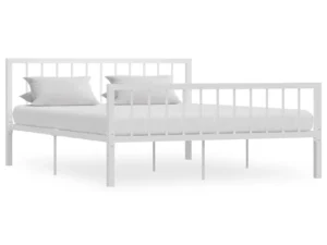 Cadru de pat, alb, 160 x 200 cm, metal